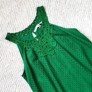 NWOT Max Studio Kelly Green Knit Top.